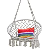 Los mejores  - Hi Suyi - Tumbona grande para colgar- macramé- columpio para interior y exterior- hogar- dormitorio- patio- terraza…